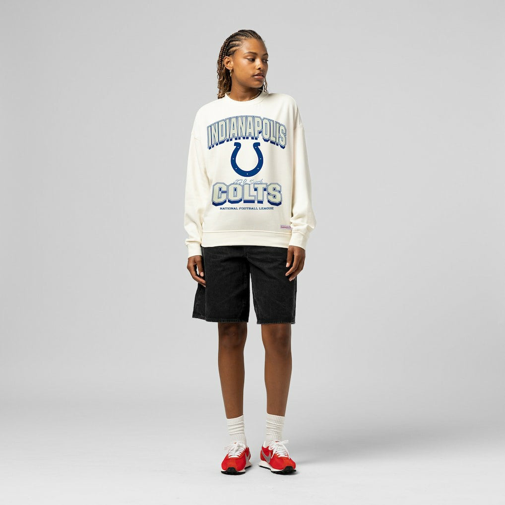 Indianapolis Colts Women's Tonal Arch Sweatshirt - Cream Sweatshirts