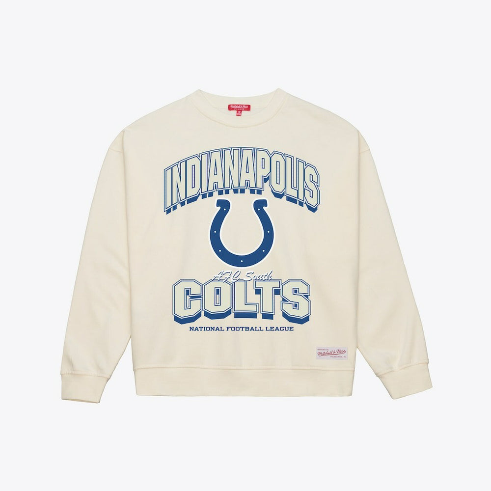 Indianapolis Colts Women's Tonal Arch Sweatshirt - Cream Sweatshirts