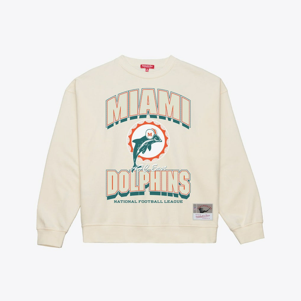 Miami Dolphins Women's Tonal Arch Sweatshirt - Cream Sweatshirts