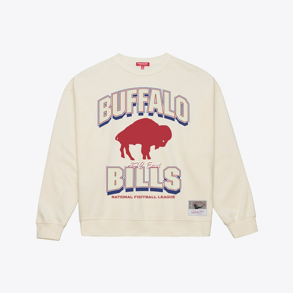 Buffalo Bills Women's Tonal Arch Sweatshirt - Cream Sweatshirts