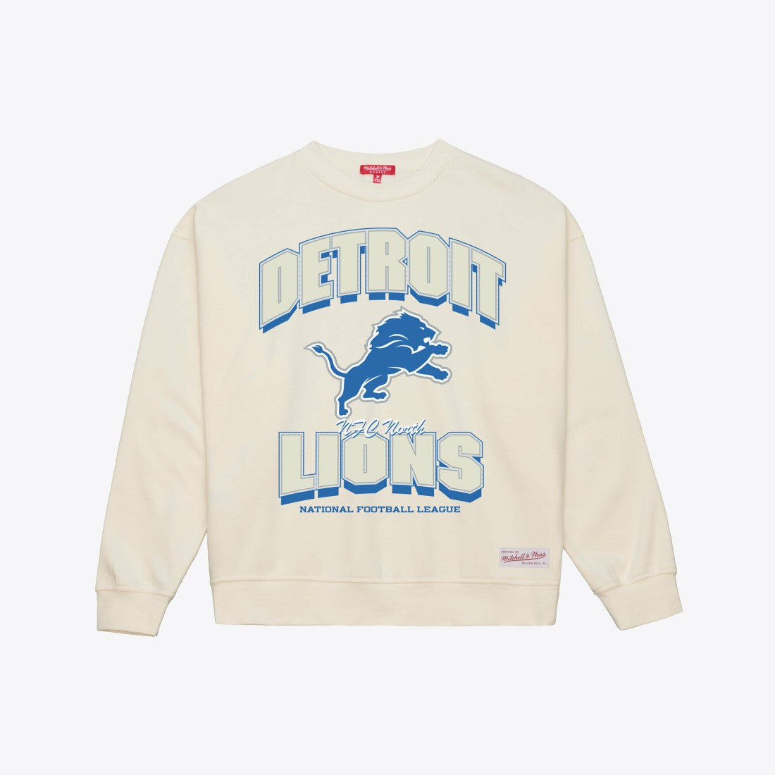 Detroit Lions Women's Tonal Arch Sweatshirt - Cream Sweatshirts