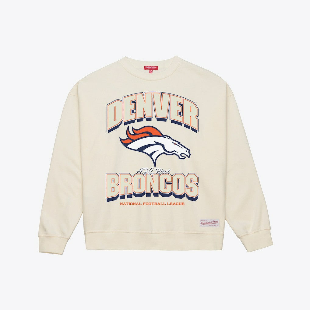 Denver Broncos Women's Tonal Arch Sweatshirt - Cream Sweatshirts