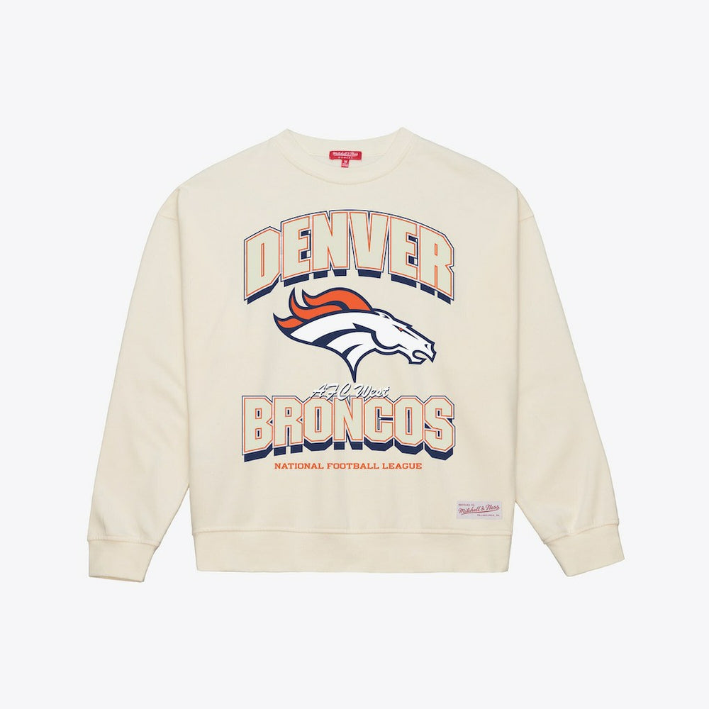 Denver Broncos Women's Tonal Arch Sweatshirt - Cream Sweatshirts