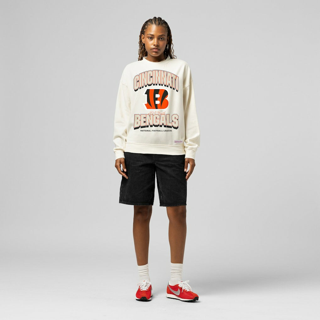 Cincinnati Bengals Women's Tonal Arch Sweatshirt - Cream Sweatshirts