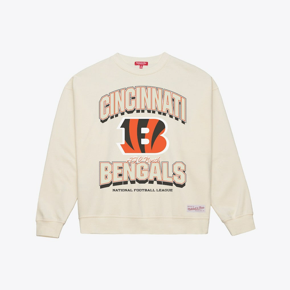 Cincinnati Bengals Women's Tonal Arch Sweatshirt - Cream Sweatshirts
