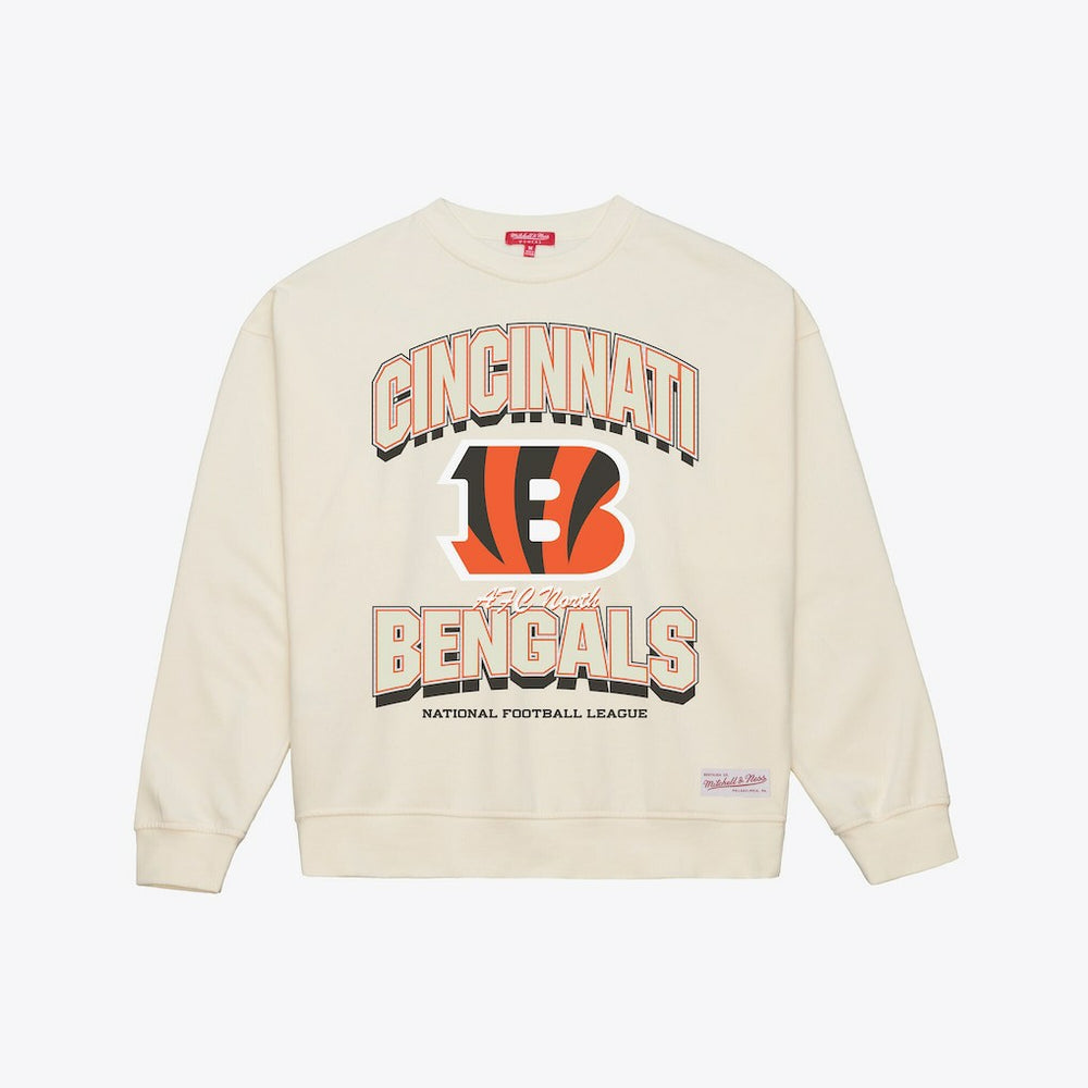 Cincinnati Bengals Women's Tonal Arch Sweatshirt - Cream Sweatshirts