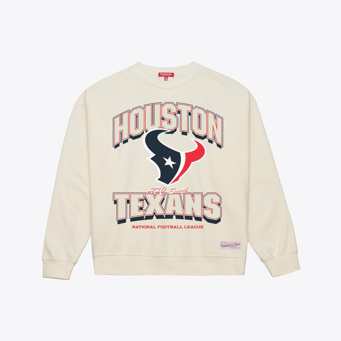 Houston Texans Women's Tonal Arch Sweatshirt - Cream Sweatshirts