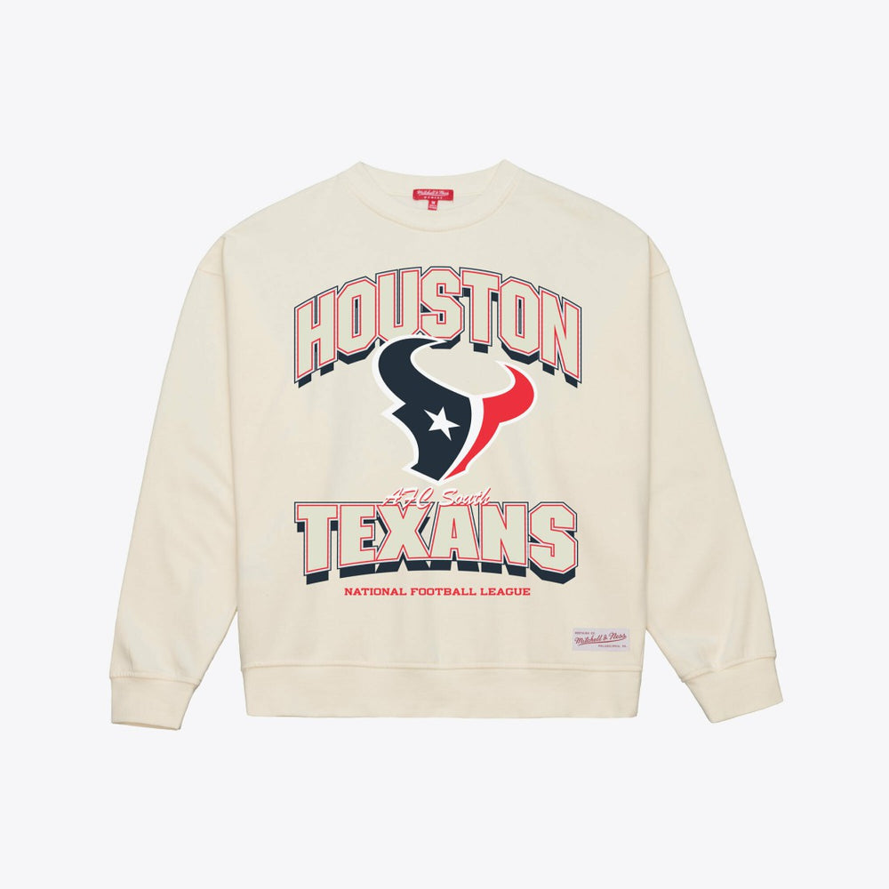 Houston Texans Women's Tonal Arch Sweatshirt - Cream Sweatshirts