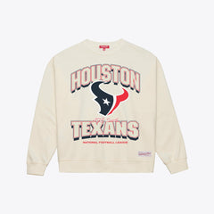 Houston Texans Women's Tonal Arch Sweatshirt - Cream Sweatshirts
