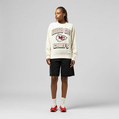 Kansas City Chiefs Women's Tonal Arch Sweatshirt - Cream Sweatshirts