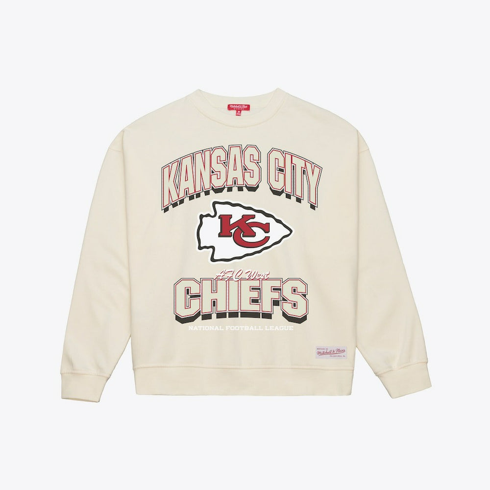 Kansas City Chiefs Women's Tonal Arch Sweatshirt - Cream Sweatshirts