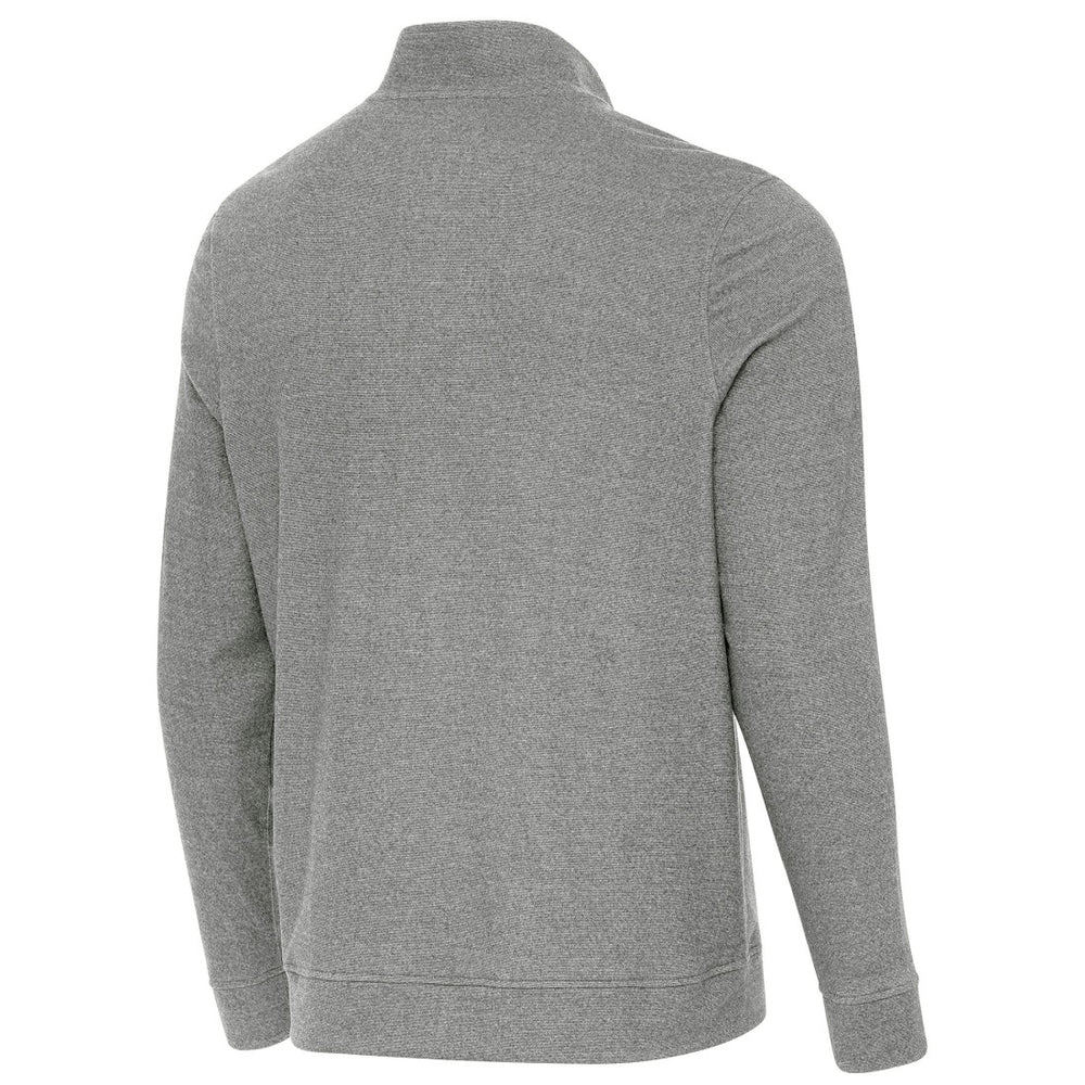 Tampa Bay Buccaneers Antigua 50th Season Subtle Quarter-Zip Sweatshirt - Heather Black Sweatshirts