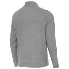 Tampa Bay Buccaneers Antigua 50th Season Subtle Quarter-Zip Sweatshirt - Heather Black Sweatshirts