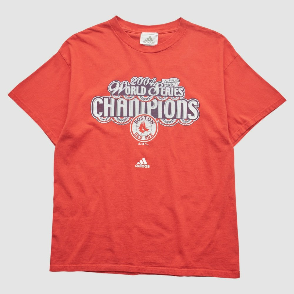 Boston Red Sox Adidas 2004 T-Shirt - Red - Vintage T-shirts