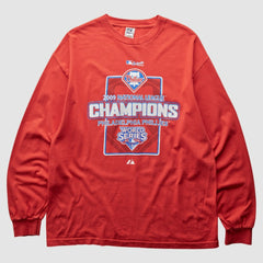 Philadelphia Phillies 2009 Pullover Sweatshirt - Red - Vintage Pullover