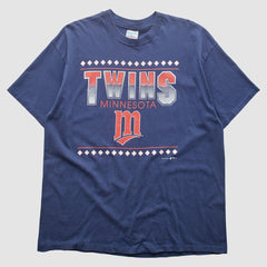 Minnesota Twins Hanes 1993 T-Shirt - Blue - XVintage T-shirts