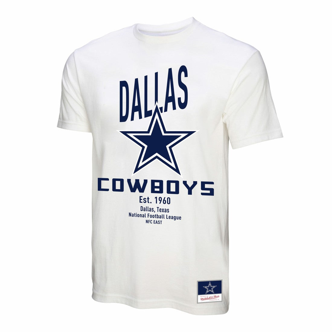 Dallas Cowboys Women's Logo Rise Boyfriend T-Shirt - White T-shirts