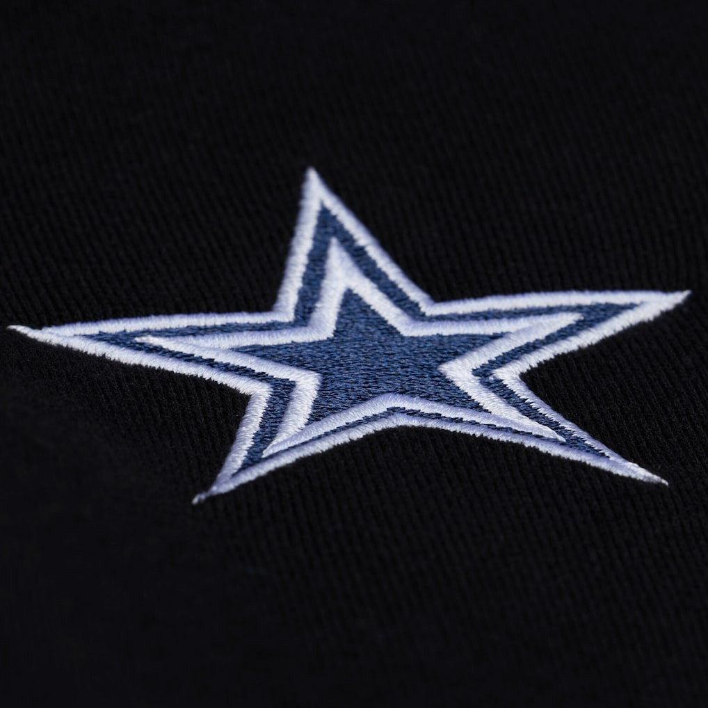 Dallas Cowboys Women's Cropped Long Sleeve Rugby Polo - Black