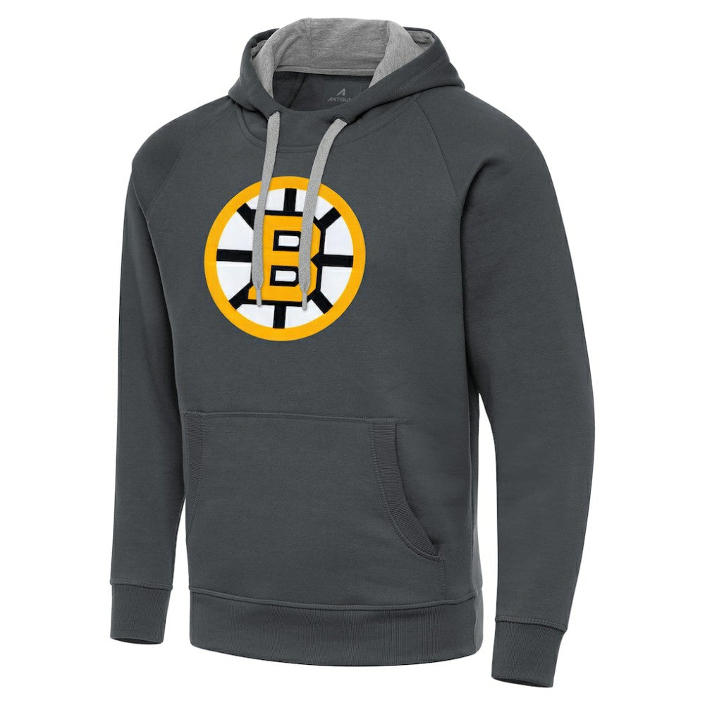 Boston Bruins Antigua Victory Pullover Hoodie - Charcoal | US 203361765