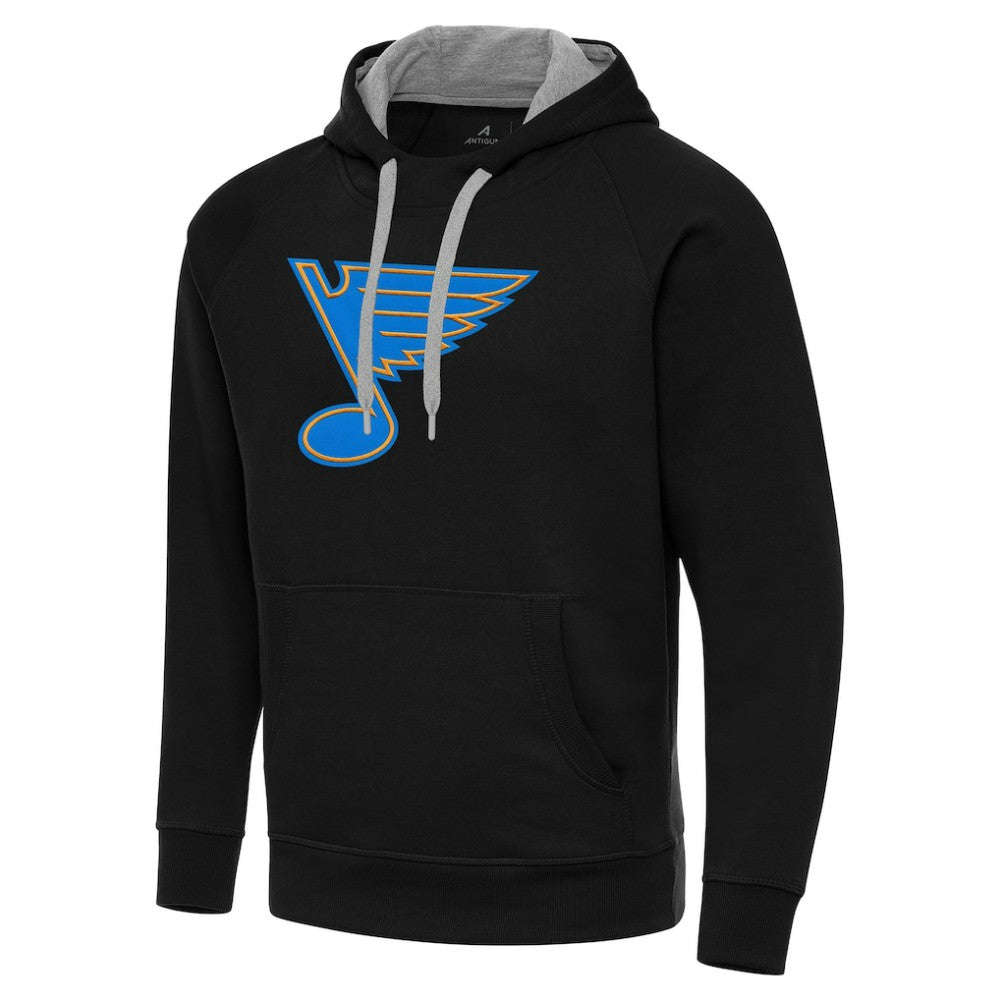 St. Louis Blues Antigua Victory Pullover Hoodie - Black | US 203361767
