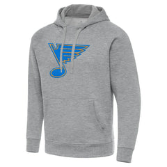 St. Louis Blues Antigua Victory Pullover Hoodie - Heather Gray | US 203361768