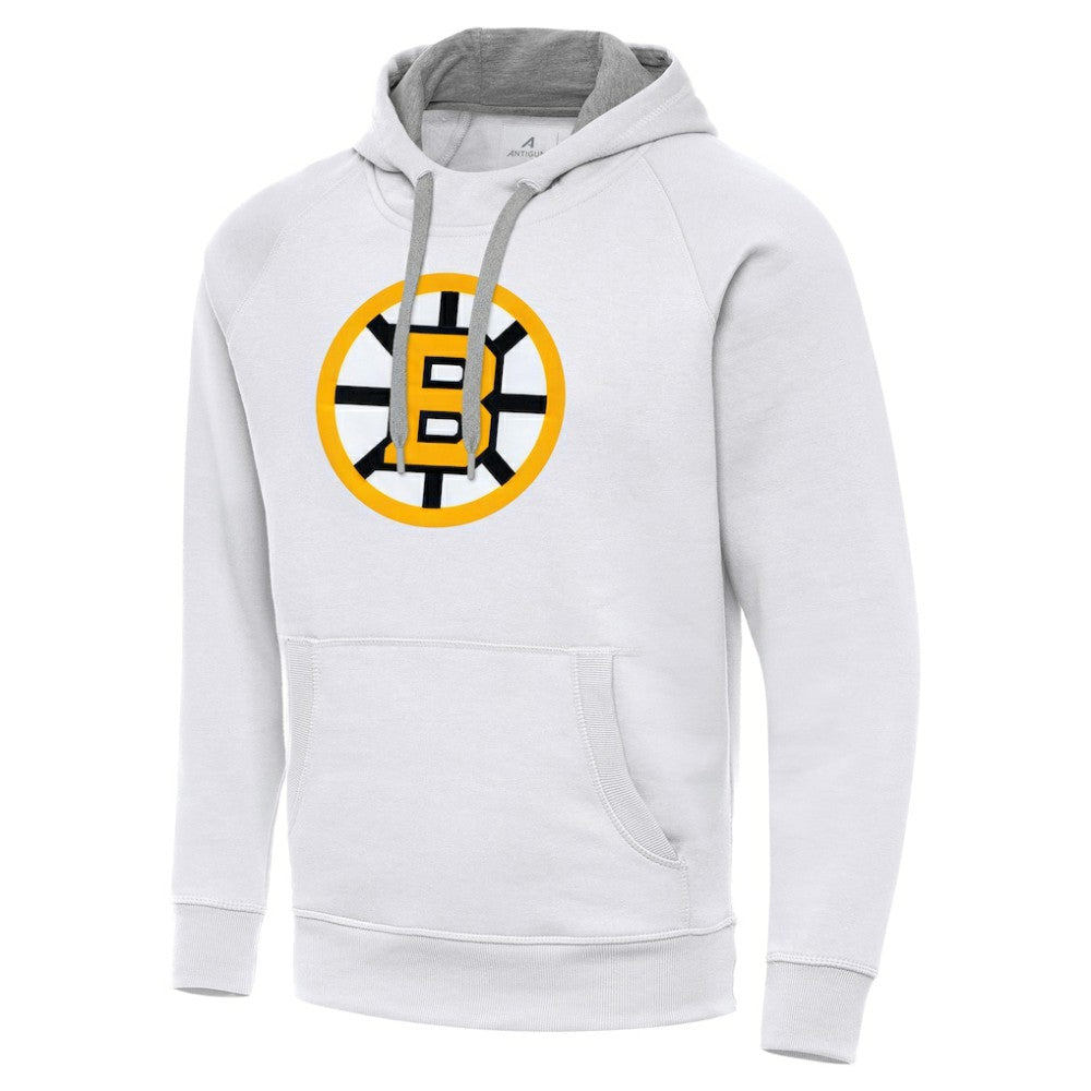 Boston Bruins Antigua Victory Pullover Hoodie - White | US 203361774