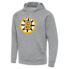 Boston Bruins Antigua Victory Pullover Hoodie - Heather Gray | US 203361776