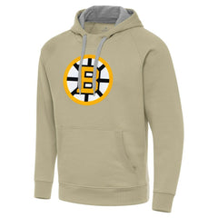 Boston Bruins Antigua Victory Pullover Hoodie - Khaki | US 203361777