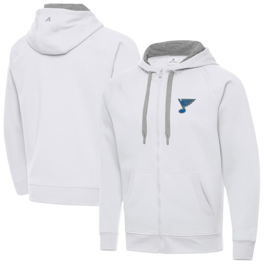 St. Louis Blues Antigua Victory Full-Zip Hoodie - White | US 203361780