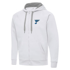 St. Louis Blues Antigua Victory Full-Zip Hoodie - White | US 203361780