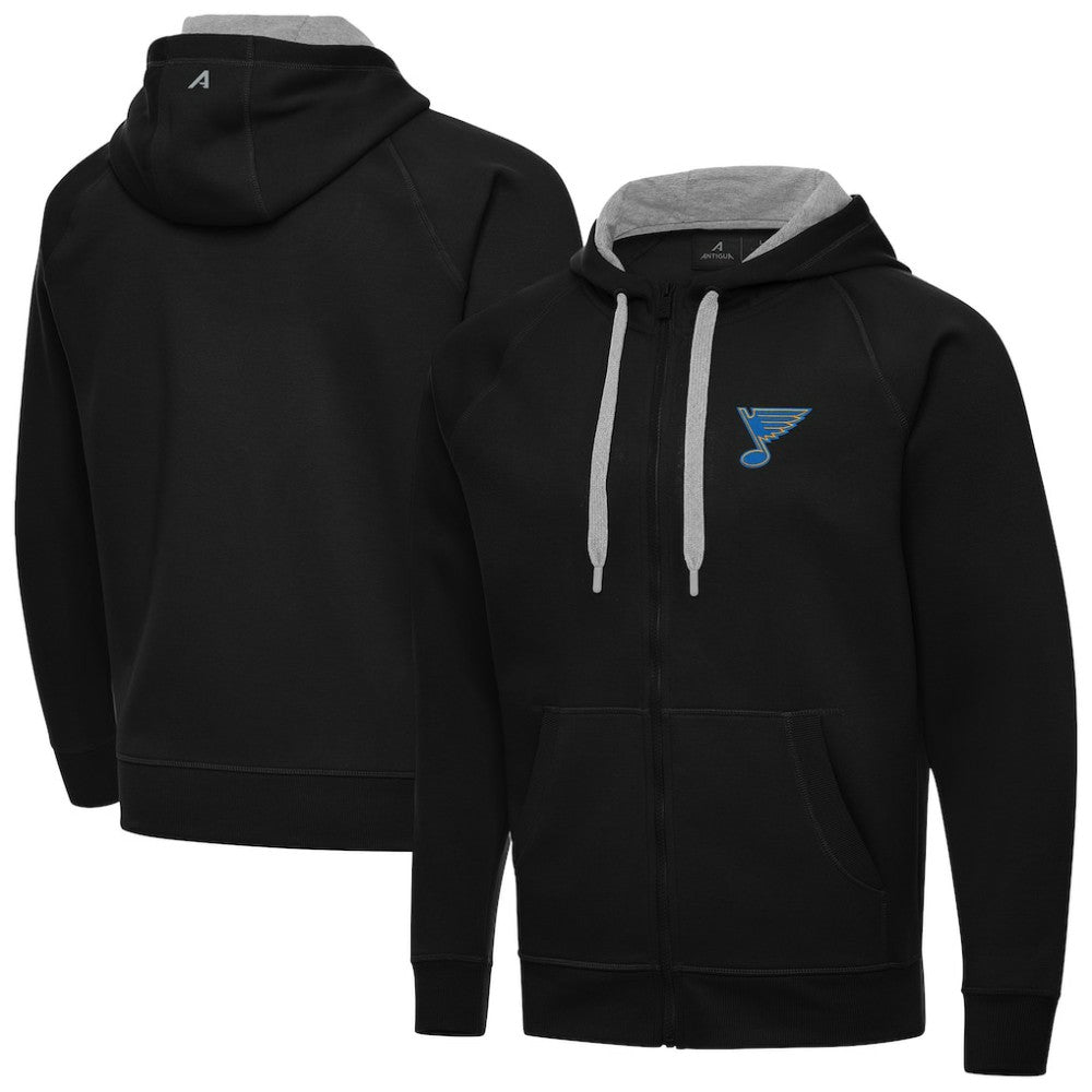 St. Louis Blues Antigua Victory Full-Zip Hoodie - Black | US 203361781
