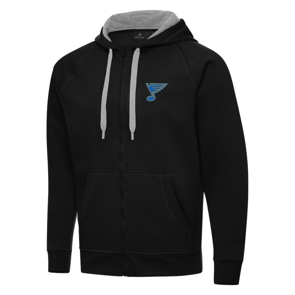 St. Louis Blues Antigua Victory Full-Zip Hoodie - Black | US 203361781