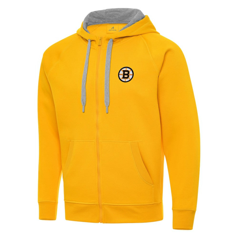 Boston Bruins Antigua Victory Full-Zip Hoodie - Gold | US 203361784