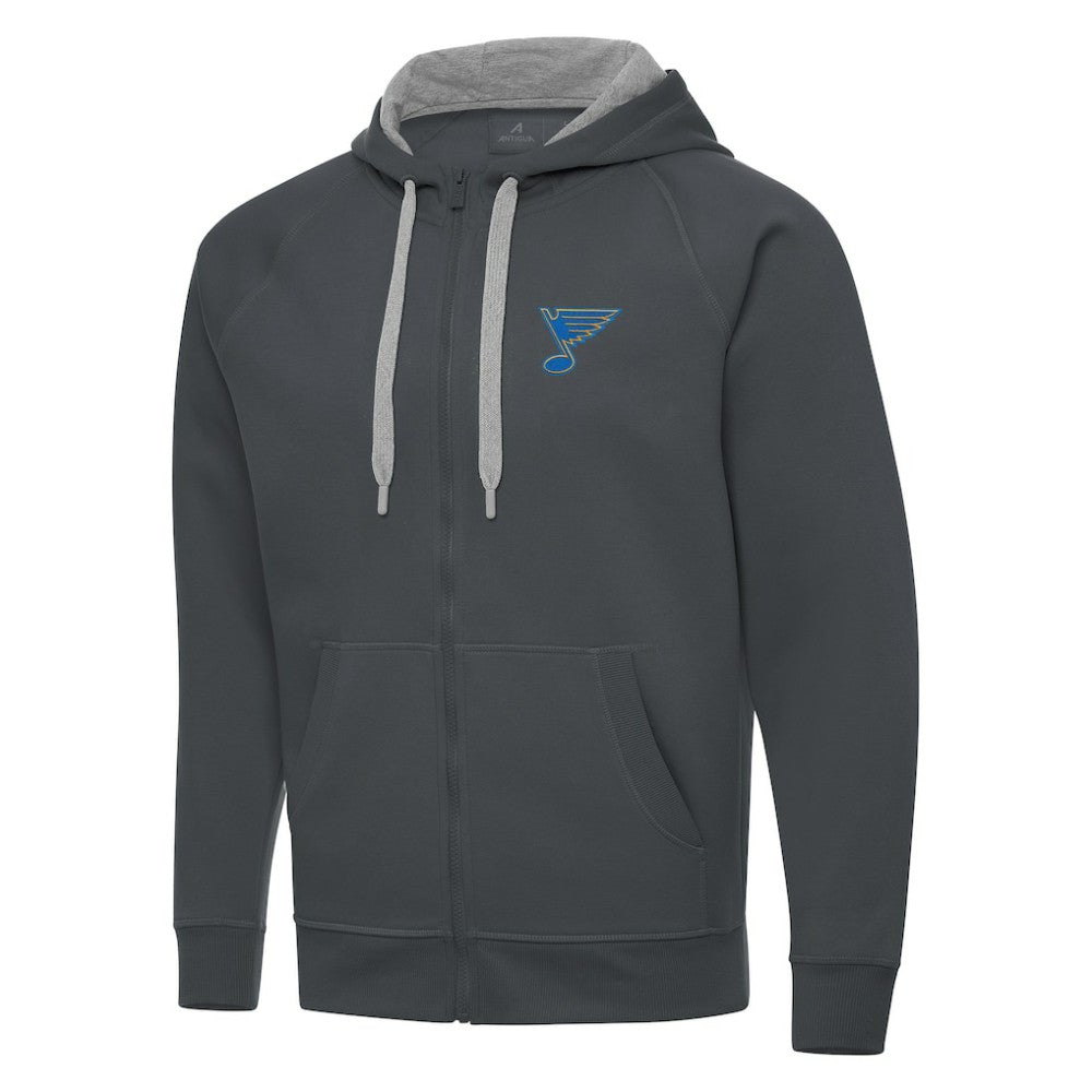 St. Louis Blues Antigua Victory Full-Zip Hoodie - Charcoal | US 203361785