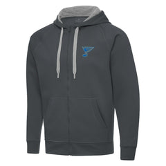 St. Louis Blues Antigua Victory Full-Zip Hoodie - Charcoal | US 203361785