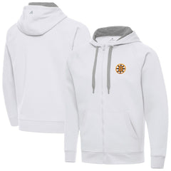 Boston Bruins Antigua Victory Full-Zip Hoodie - White | US 203361786