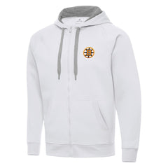 Boston Bruins Antigua Victory Full-Zip Hoodie - White | US 203361786