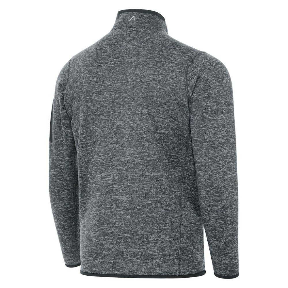 Boston Bruins Antigua Fortune Quarter-Zip Pullover Jacket - Heather Black | US 203361790