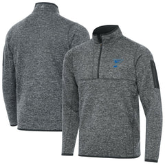 St. Louis Blues Antigua Fortune Quarter-Zip Pullover Jacket - Heather Gray | US 203361791