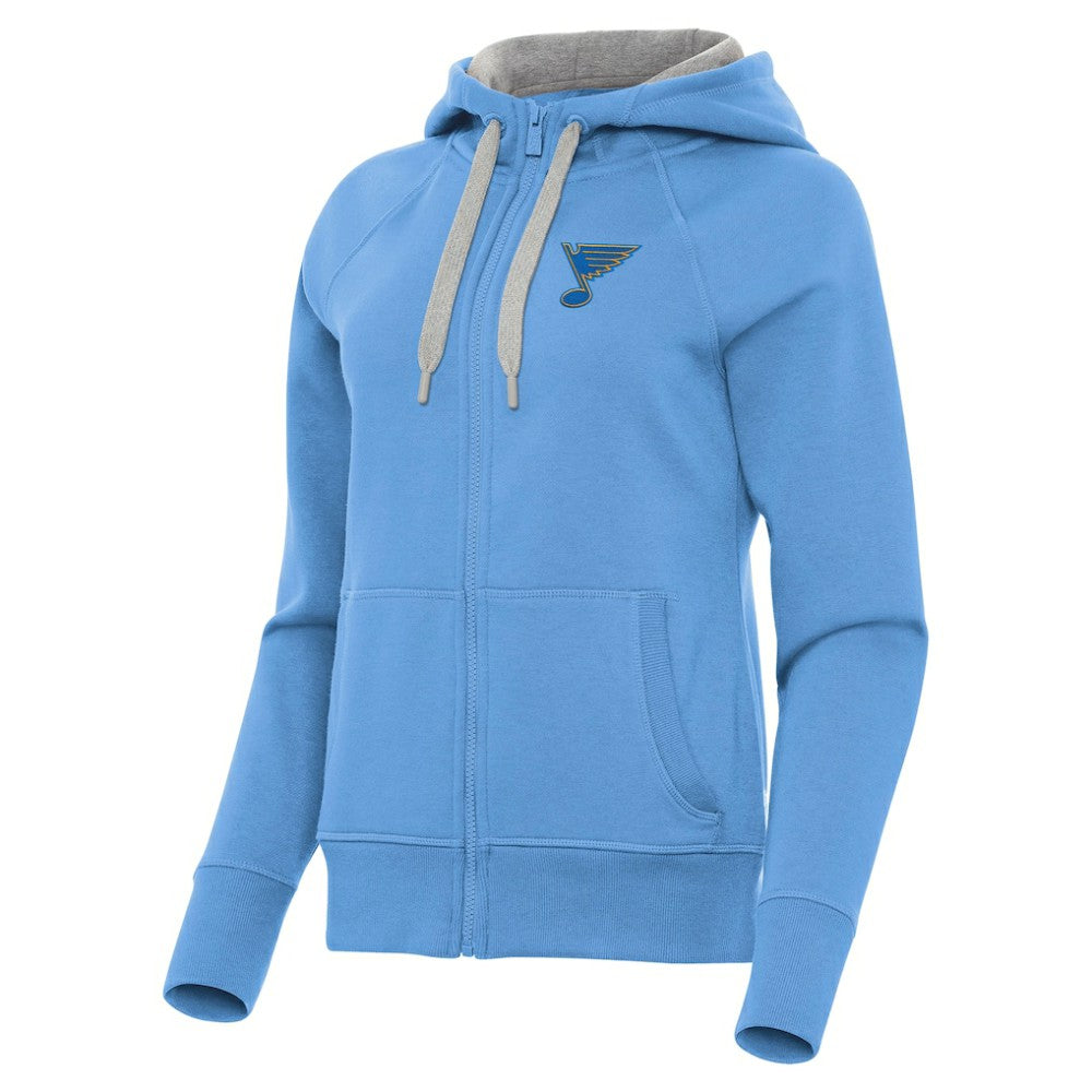 St. Louis Blues Antigua Women's Victory Full-Zip Hoodie - Blue | US 203361793