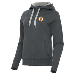 Boston Bruins Antigua Women's Victory Full-Zip Hoodie - Charcoal | US 203361798