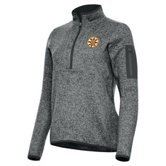 Boston Bruins Antigua Women's Fortune Half-Zip Pullover - Heather Black | US 203361808