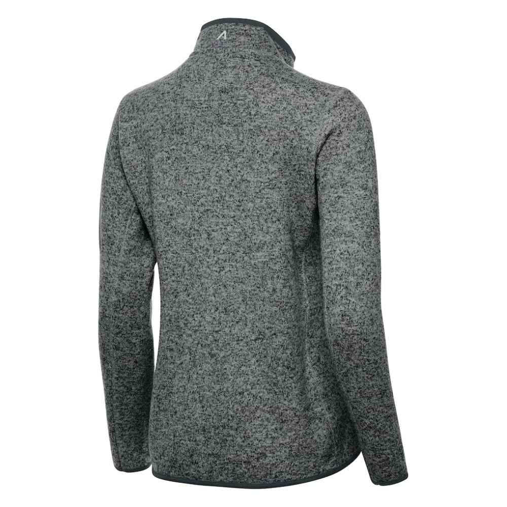 St. Louis Blues Antigua Women's Fortune Half-Zip Pullover - Heather Black | US 203361809
