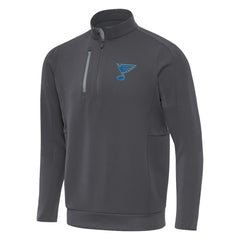 St. Louis Blues Antigua Generation Quarter-Zip Pullover Top - Pewter | US 203361818