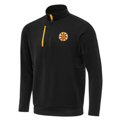 Boston Bruins Antigua Generation Quarter-Zip Pullover Top - Black | US 203361820
