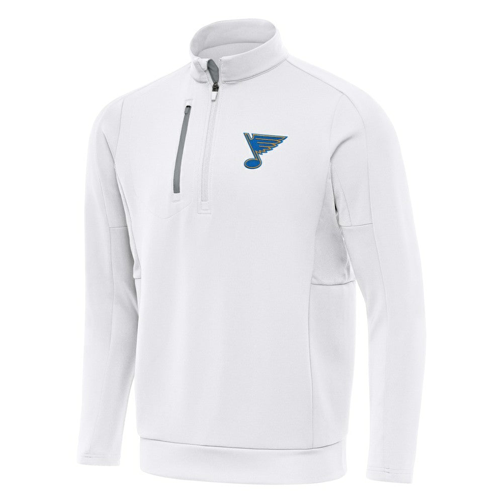 St. Louis Blues Antigua Generation Quarter-Zip Pullover Top - White | US 203361821