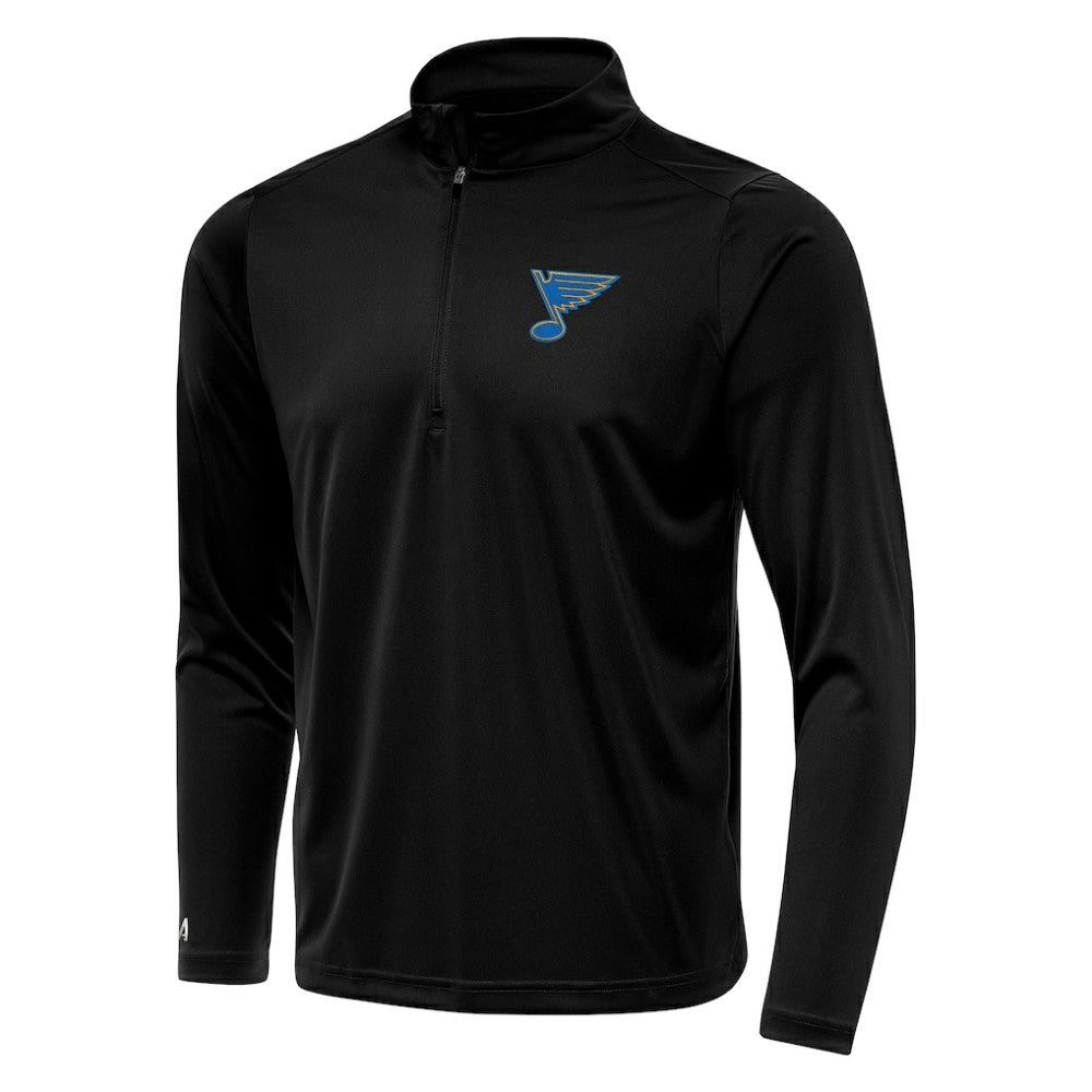 St. Louis Blues Antigua Tribute Lightweight Quarter-Zip Pullover - Black | US 203361829