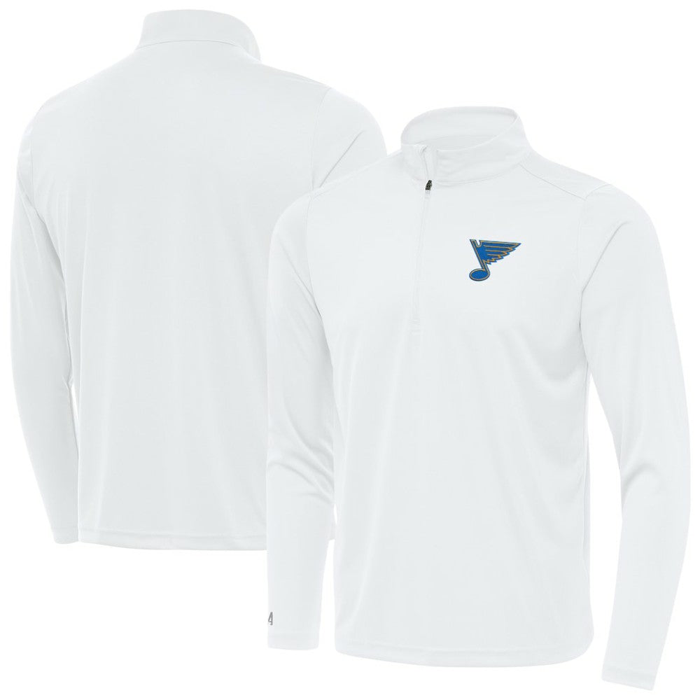 St. Louis Blues Antigua Tribute Lightweight Quarter-Zip Pullover - White | US 203361832