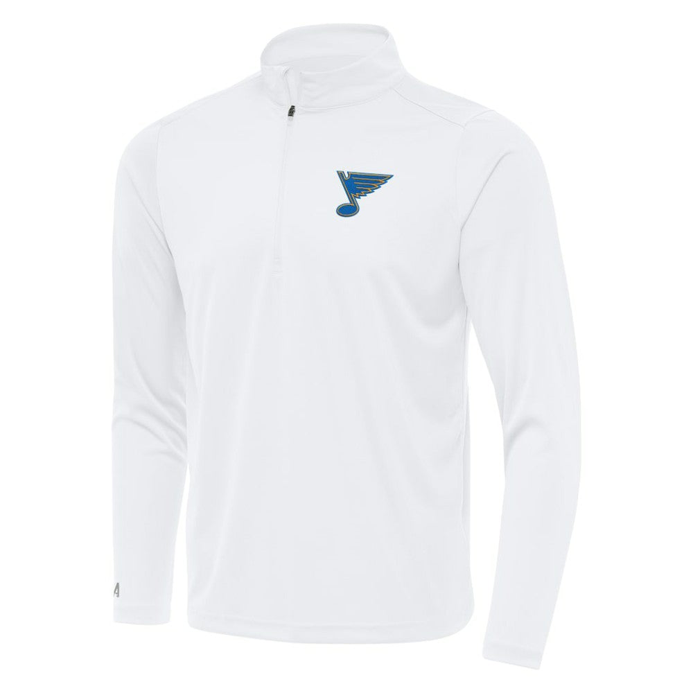 St. Louis Blues Antigua Tribute Lightweight Quarter-Zip Pullover - White | US 203361832