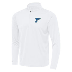 St. Louis Blues Antigua Tribute Lightweight Quarter-Zip Pullover - White | US 203361832